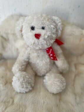 Vintage RBI White Valentine Bear Plushie